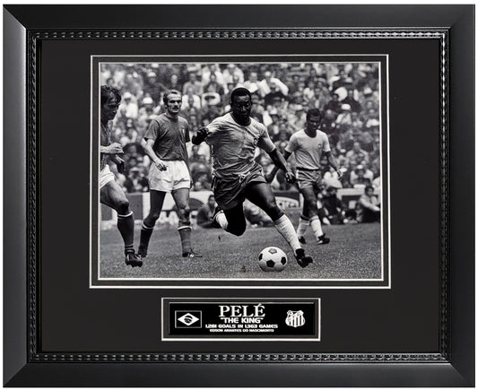 Pele Photograph - On The Field - Framed 13x16