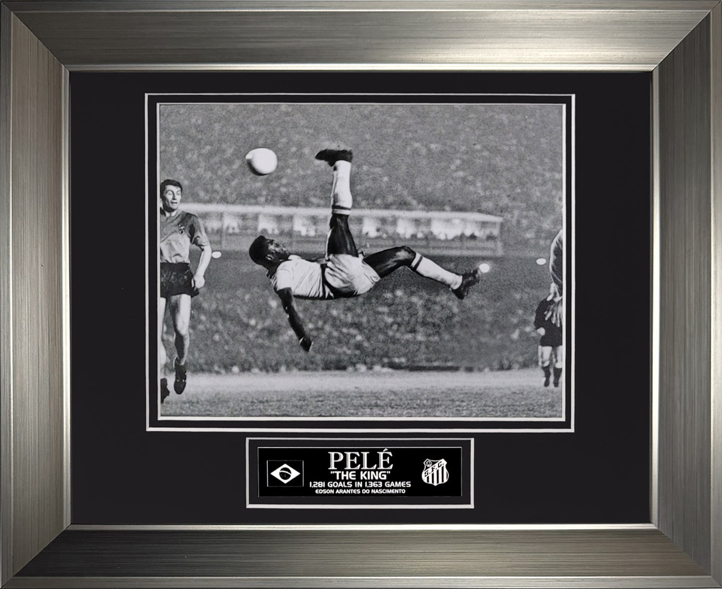 Pele Photograph - Bicycle Kick - Framed 13x16