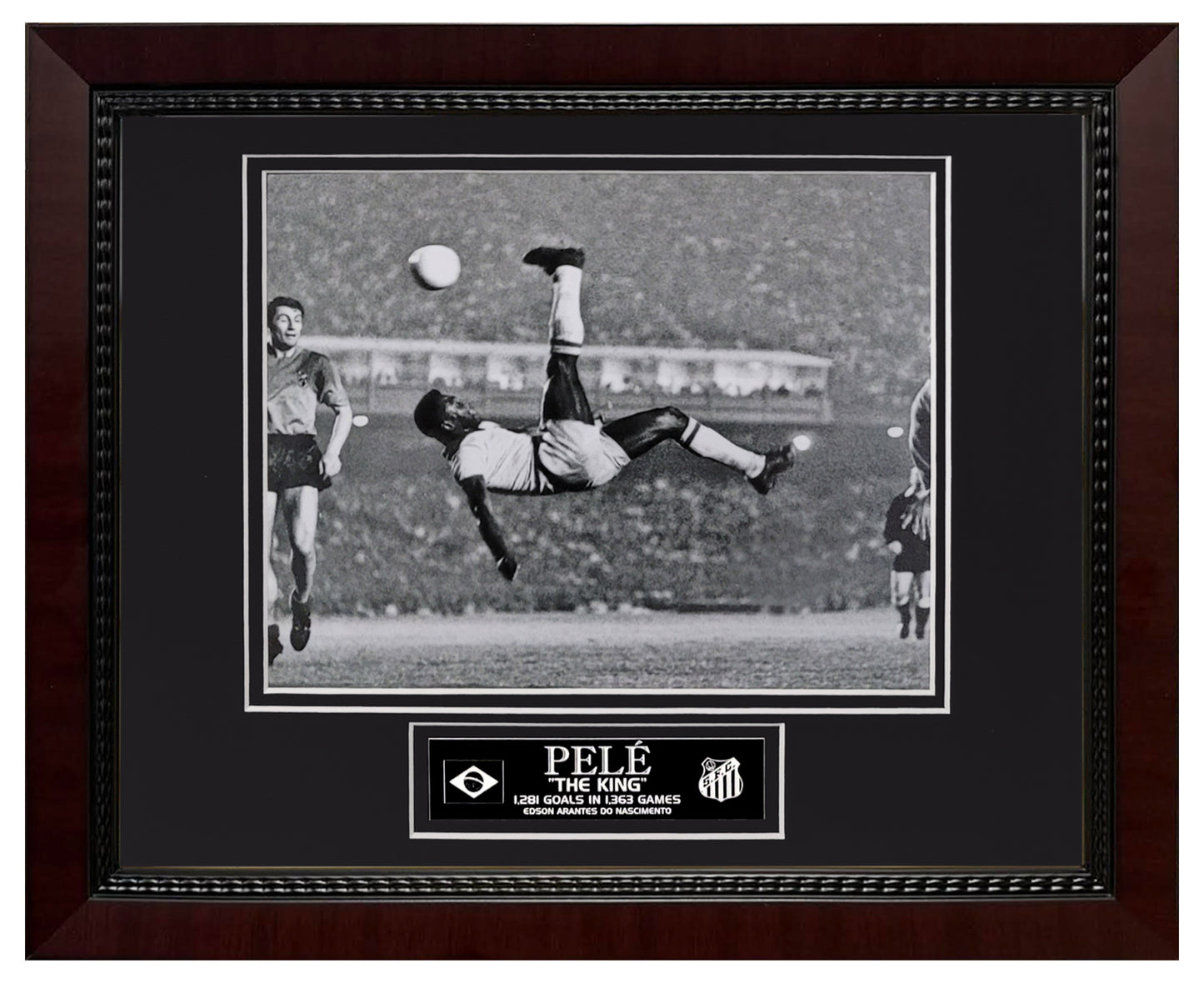 Pele Photograph - Bicycle Kick - Framed 13x16