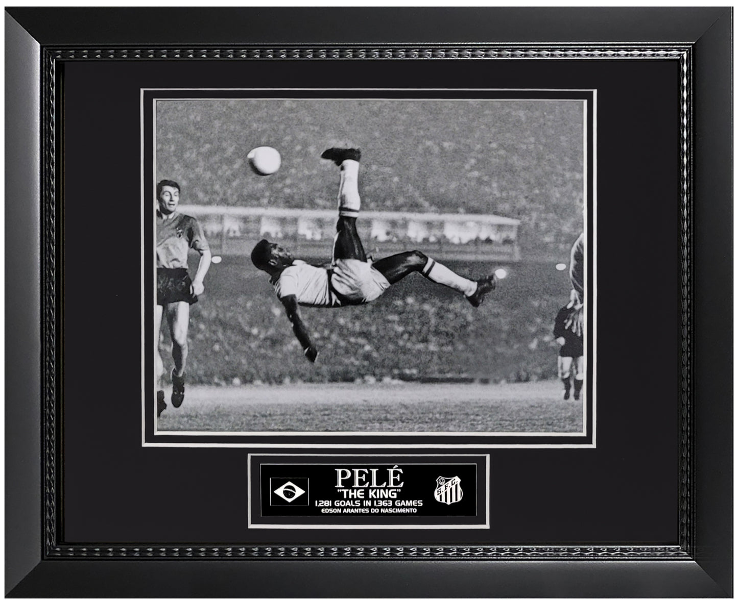 Pele Photograph - Bicycle Kick - Framed 13x16
