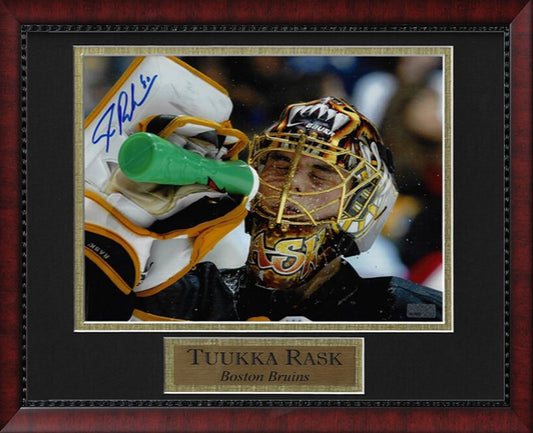 Tuukka Rask Autograph Photo Water Bottle 11x14
