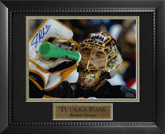 Tuukka Rask Autograph Photo Water Bottle 11x14