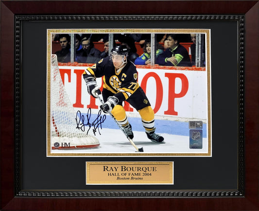 Ray Bourque Autograph 8x10 Photo - Boston Bruins - Framed 13x16 - New England Picture Authentication