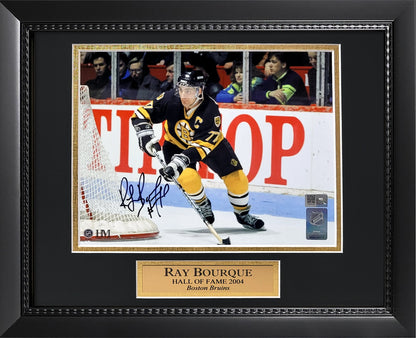 Ray Bourque Autograph 8x10 Photo - Boston Bruins - Framed 13x16 - New England Picture Authentication