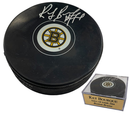 Ray Bourque Autograph Puck - Spoke B - Boston Bruins