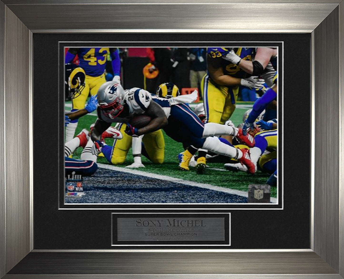 Sony Michel Photo Super Bowl LIII Touchdown Color 11x14
