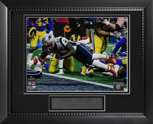 Sony Michel Photo Super Bowl LIII Touchdown Color 11x14