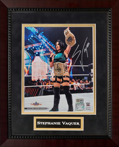 Stephanie Vaquer Autograph 8x10 Photo - Framed 13x16 - New England Picture Authentication