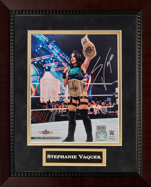 Stephanie Vaquer Autograph 8x10 Photo - Framed 13x16 - New England Picture Authentication