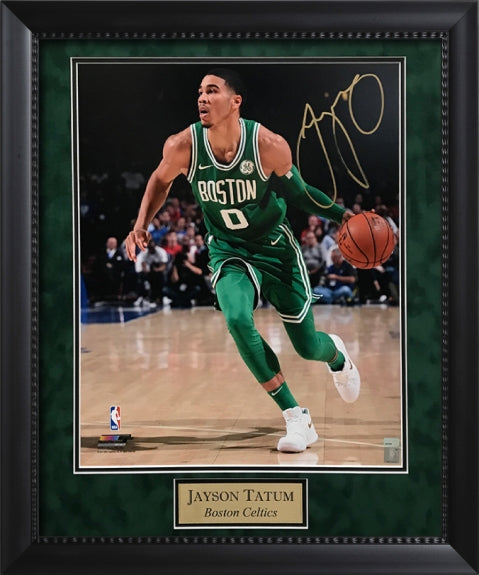 Jayson Tatum Autograph Photo Dribble 23x27 New England Picture Authentication