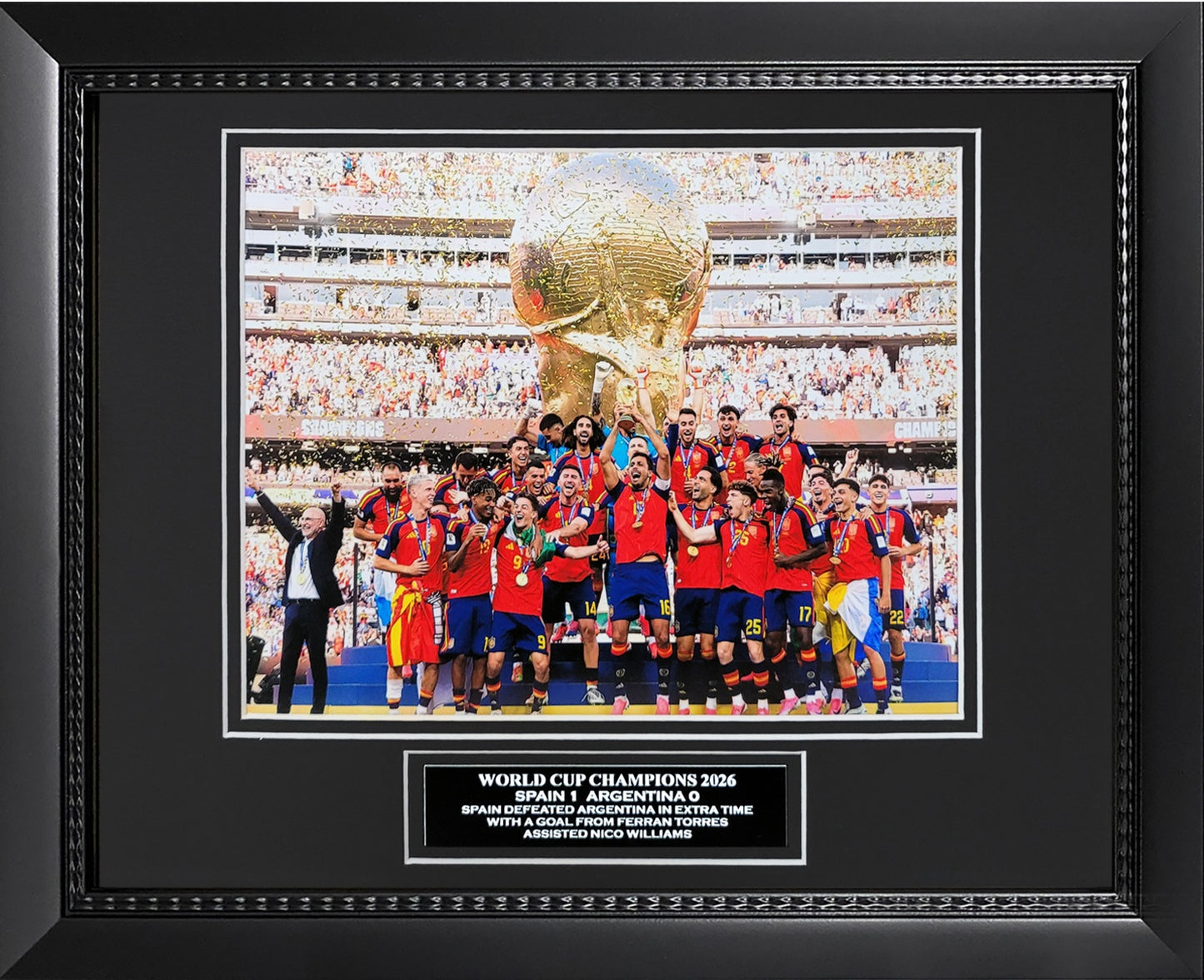 Spain National Team Photograph - 2026 World Cup Champions - Framed 13x16