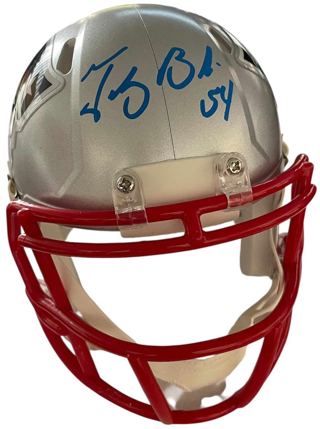 Tedy Bruschi Autograph Mini Helmet - Speed - New England Patriots - JSA Authentication