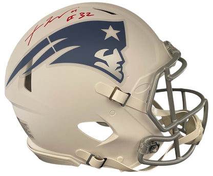 TreVeyon Henderson Autograph Full Size Helmet - Rivalry - Speed Authentic - New England Patriots - JSA Authentication