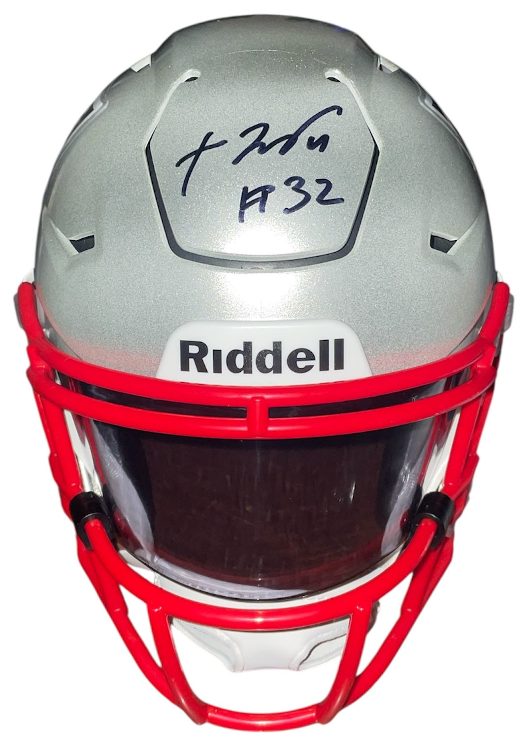 TreVeyon Henderson Autograph Mid-Size Helmet - Speed - New England Patriots - JSA Authentication