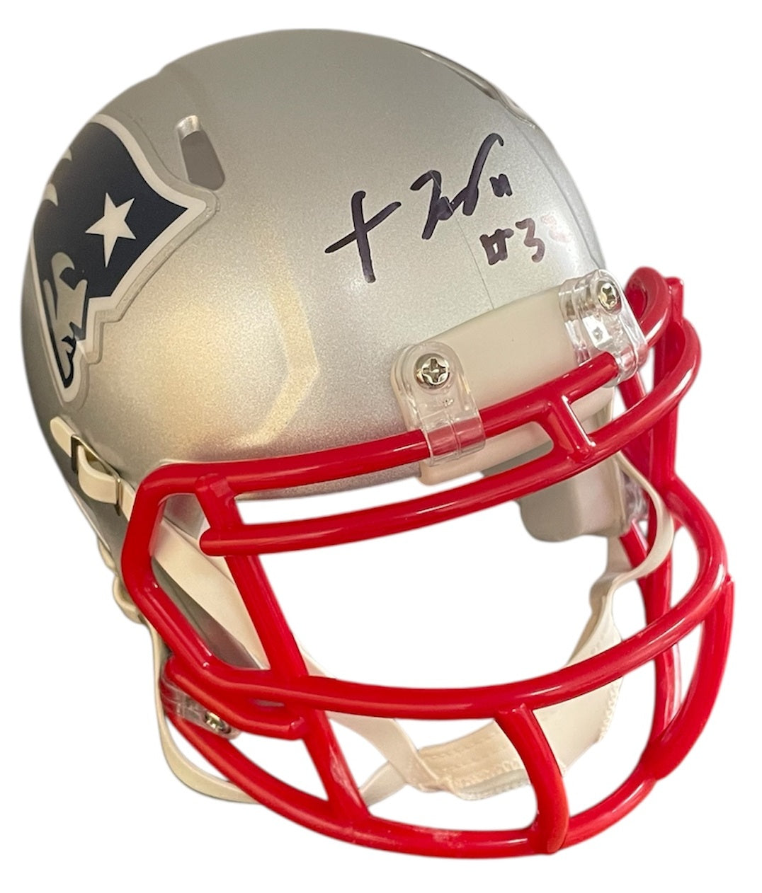 TreVeyon Henderson Autograph Mini Helmet - Speed - New England Patriots - JSA Authentication