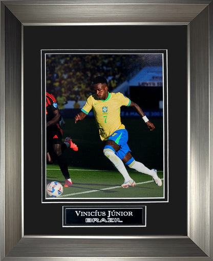 Vinicius Junior Photograph - Brazil National Team - Framed 13x16
