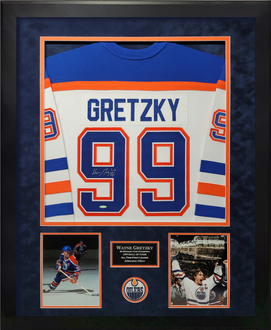 Wayne Gretzky Autographed Jersey - Edmonton Oilers - Framed 37x45 - Upper Deck Authentication