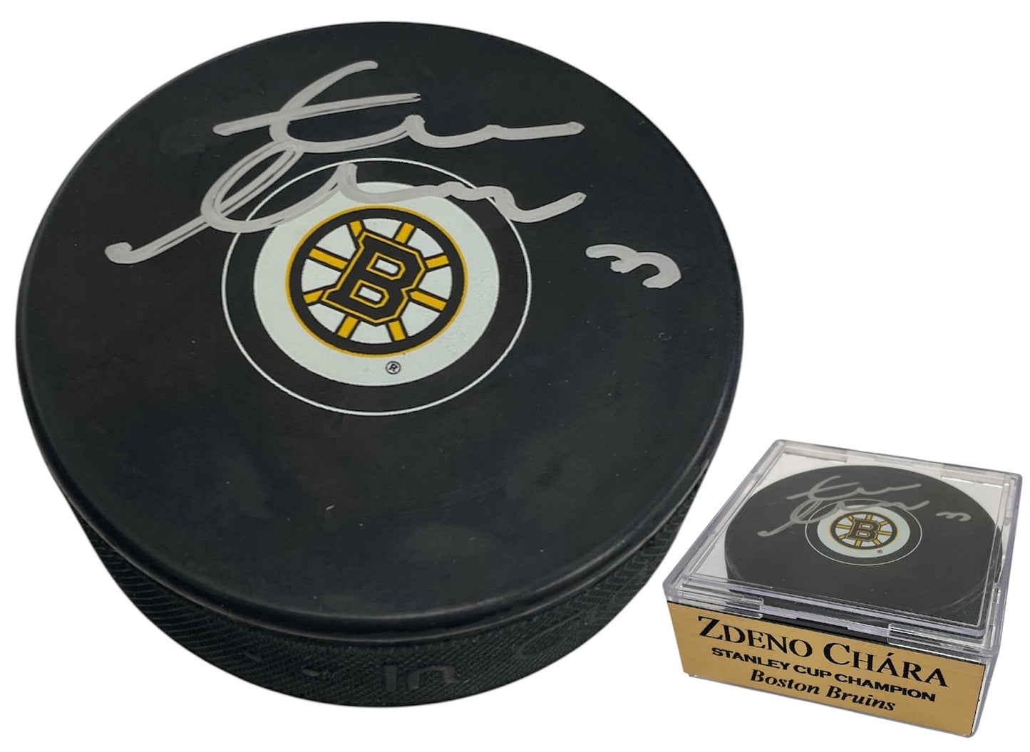 Zdeno Chara Autograph Puck - Spoke B - Boston Bruins