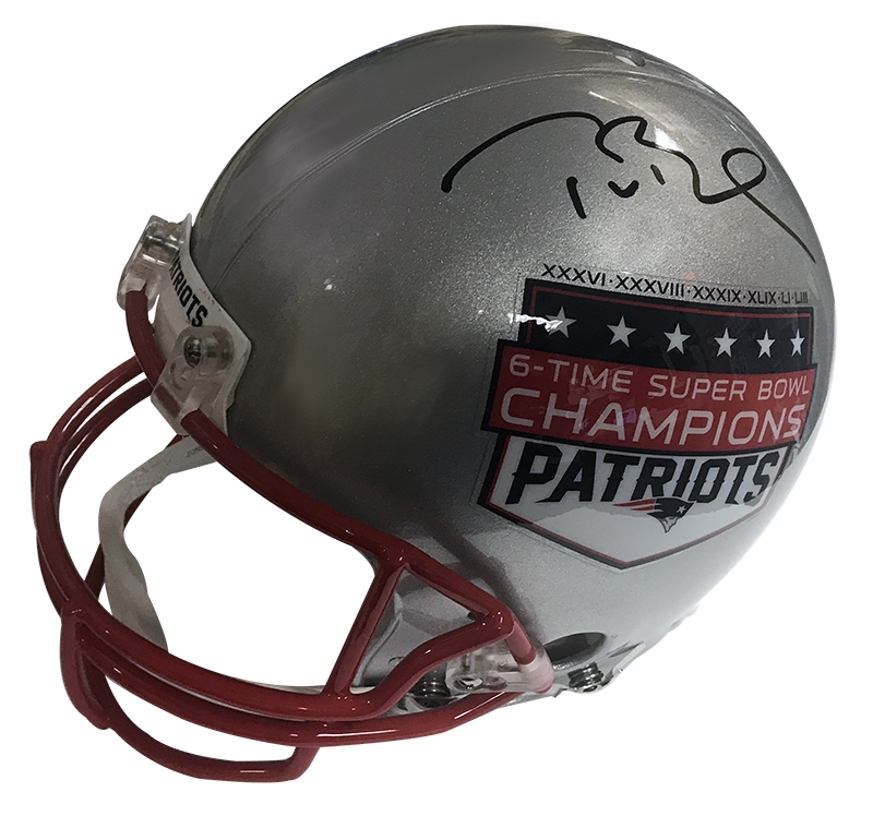 TOM BRADY Autographed Throwback Bucs Custom Visor Authentic Helmet FANATICS  - Game Day Legends