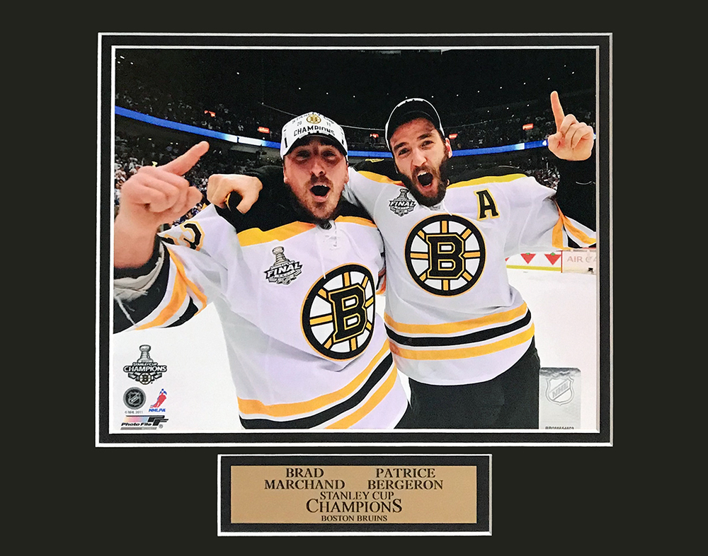 Patrice Bergeron Boston Bruins Unsigned 2011 Stanley Cup