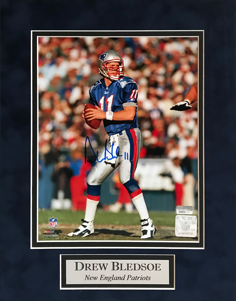 Drew Bledsoe Autograph Photo 23x27 New England Picture Authentication - New  England Picture