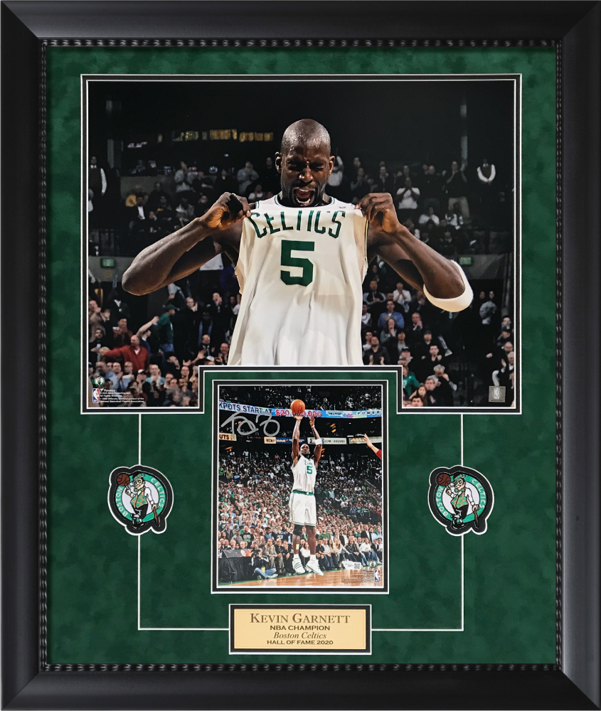 Kevin McHale Signed Boston Celtics 35x43 Custom Framed Green