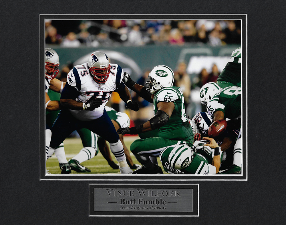 Vince Wilfork Photo Push Jets Butt Fumble 11x14 - New England Picture
