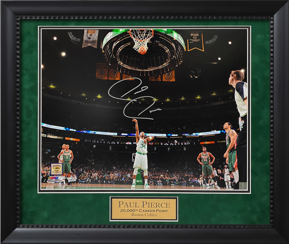 Paul Pierce Framed Signed Jersey Fanatics Boston Celtics Autographed