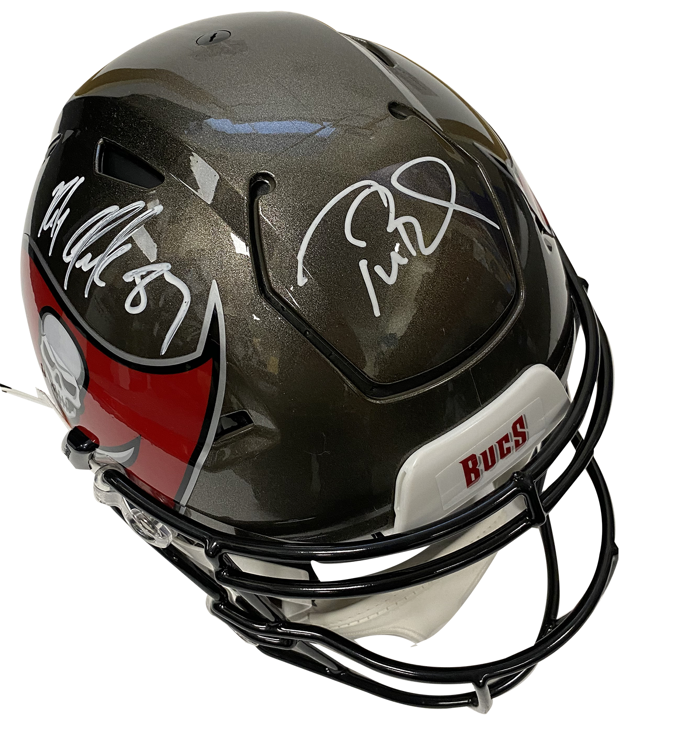 Tom Brady Rob Gronkowski Multi Autograph Helmet Authentic Flex Bucs