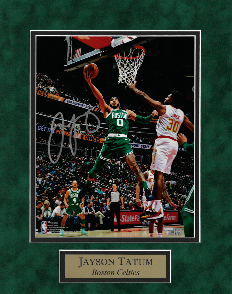 Jayson Tatum Autographed and Framed Boston Celtics Jersey