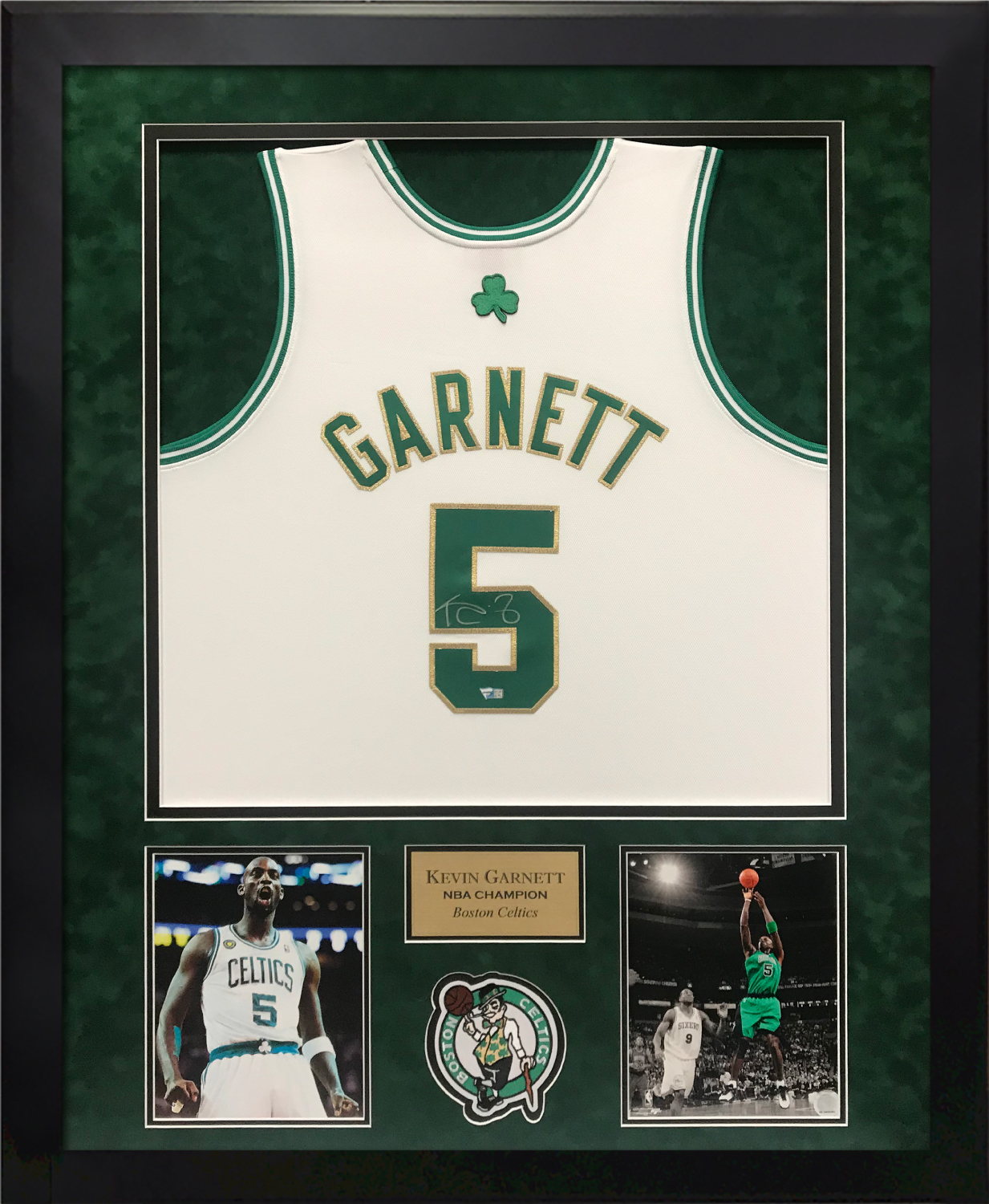 Boston Celtics Kevin Garnett Autographed White & Gold Authentic