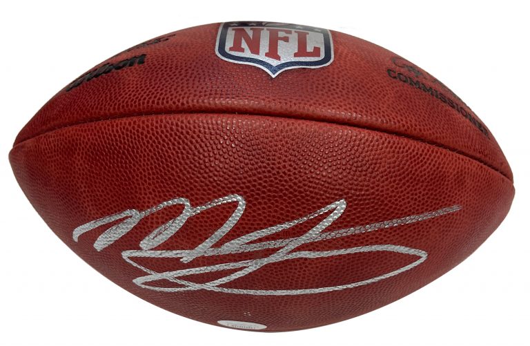 Mac Jones Autograph Football Duke Authentic - New England Picture