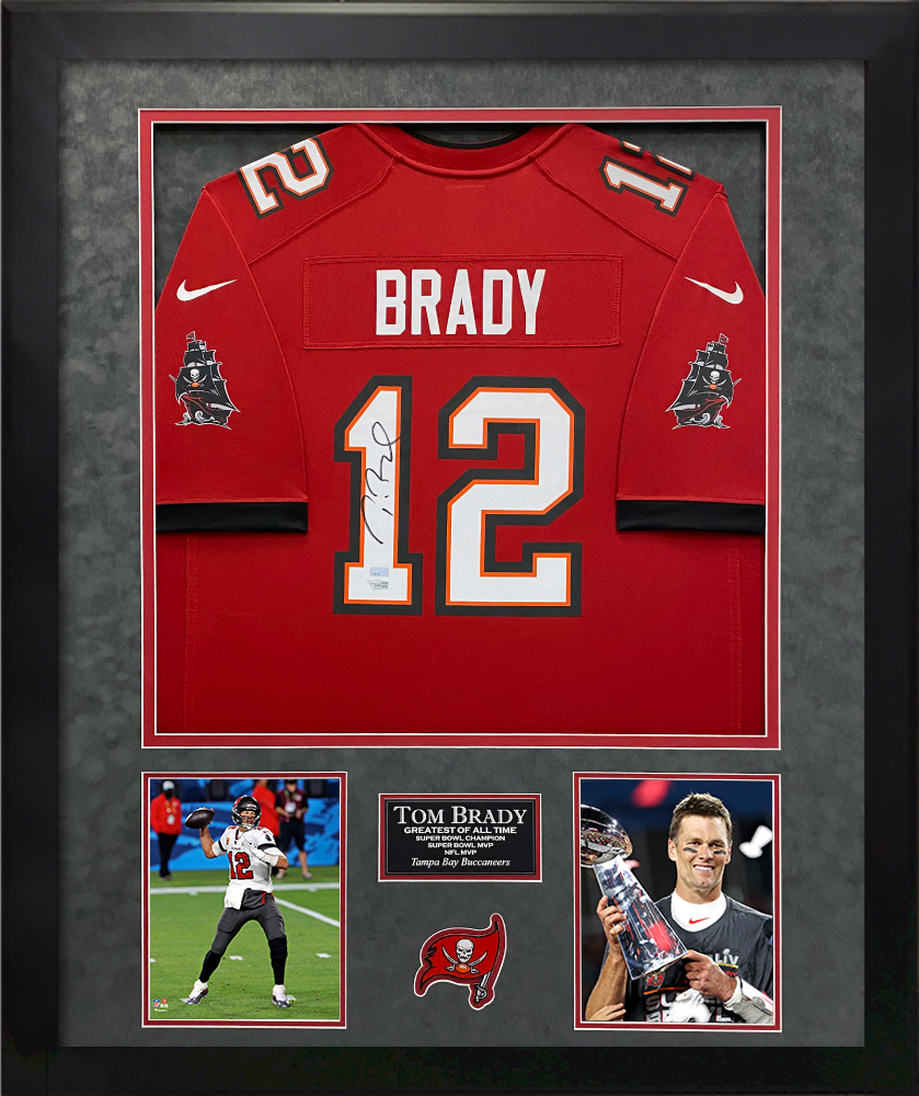 Tampa Bay Buccaneers Tom Brady Autographed Framed White