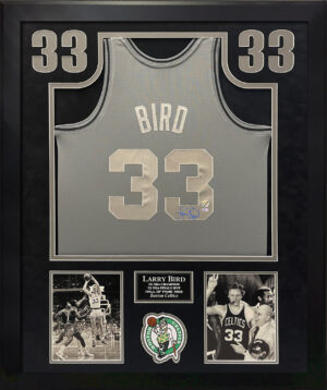 Larry Bird Autograph Jersey Boston Celtics White Framed 37x45 - New England  Picture