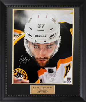 Patrice Bergeron in Action Boston Bruins 8 x 10 Framed Hockey Photo with  Engraved Autograph - Dynasty Sports & Framing