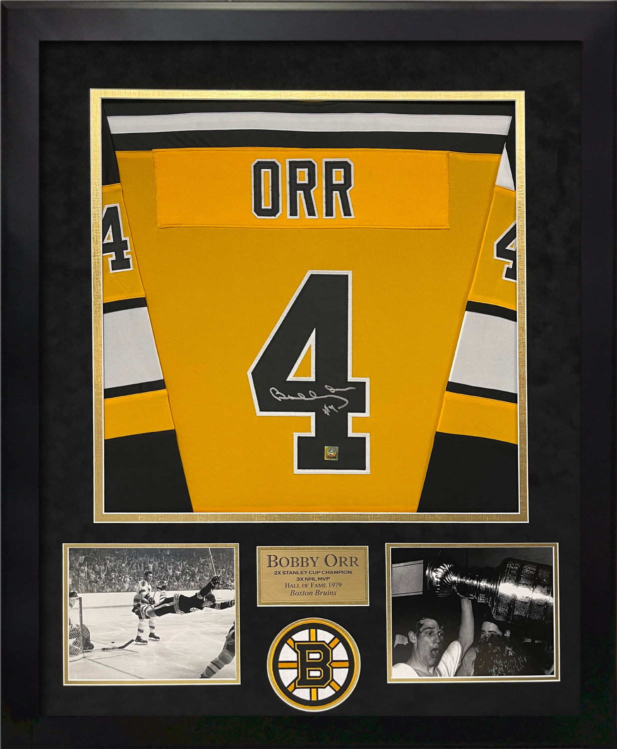 Bobby Orr Autographed Framed Bruins Jersey