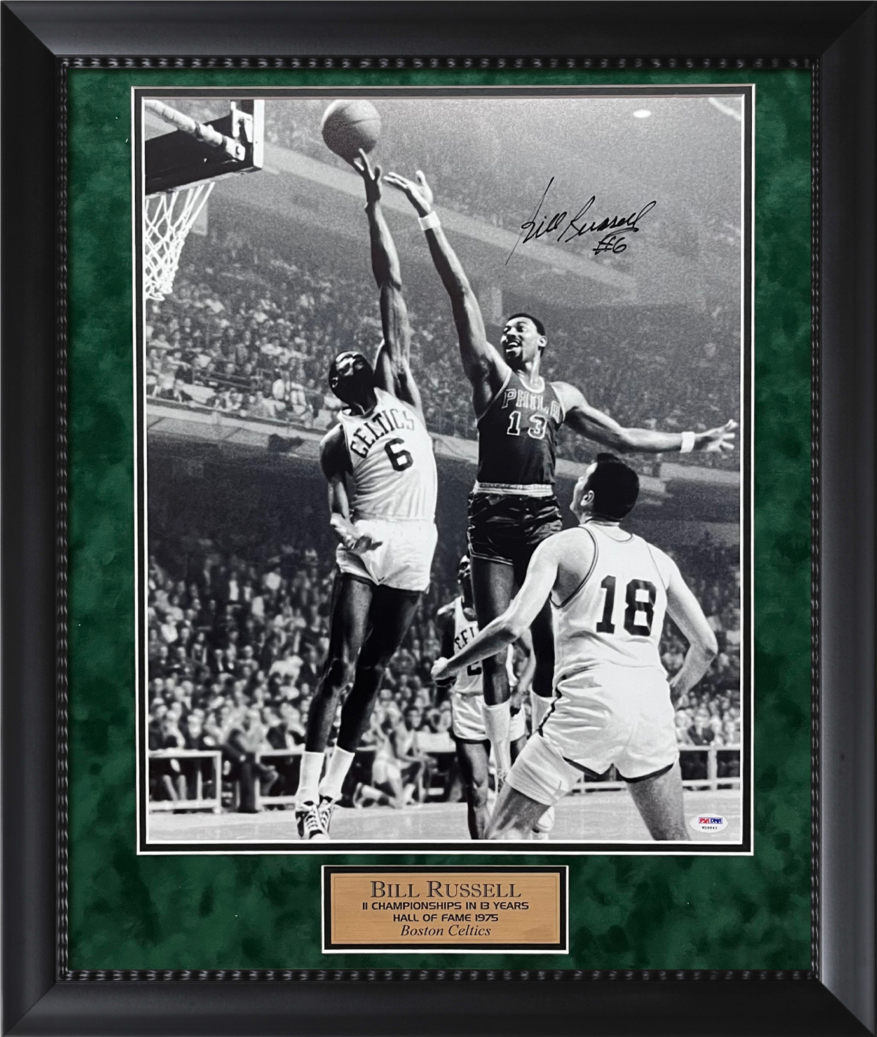 Kevin Garnett Autographed Custom Framed Boston Celtics Jersey PSA