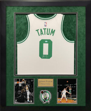 Jayson Tatum Autograph 2022-23 City Edition Jersey Framed 37x45