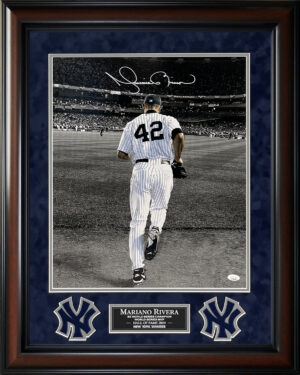 Mariano Rivera Autographed Framed Yankees Jersey - The Stadium Studio