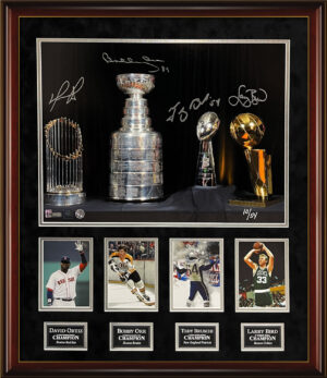 David Pastrnak Autograph Jersey Framed 37x45 - New England Picture
