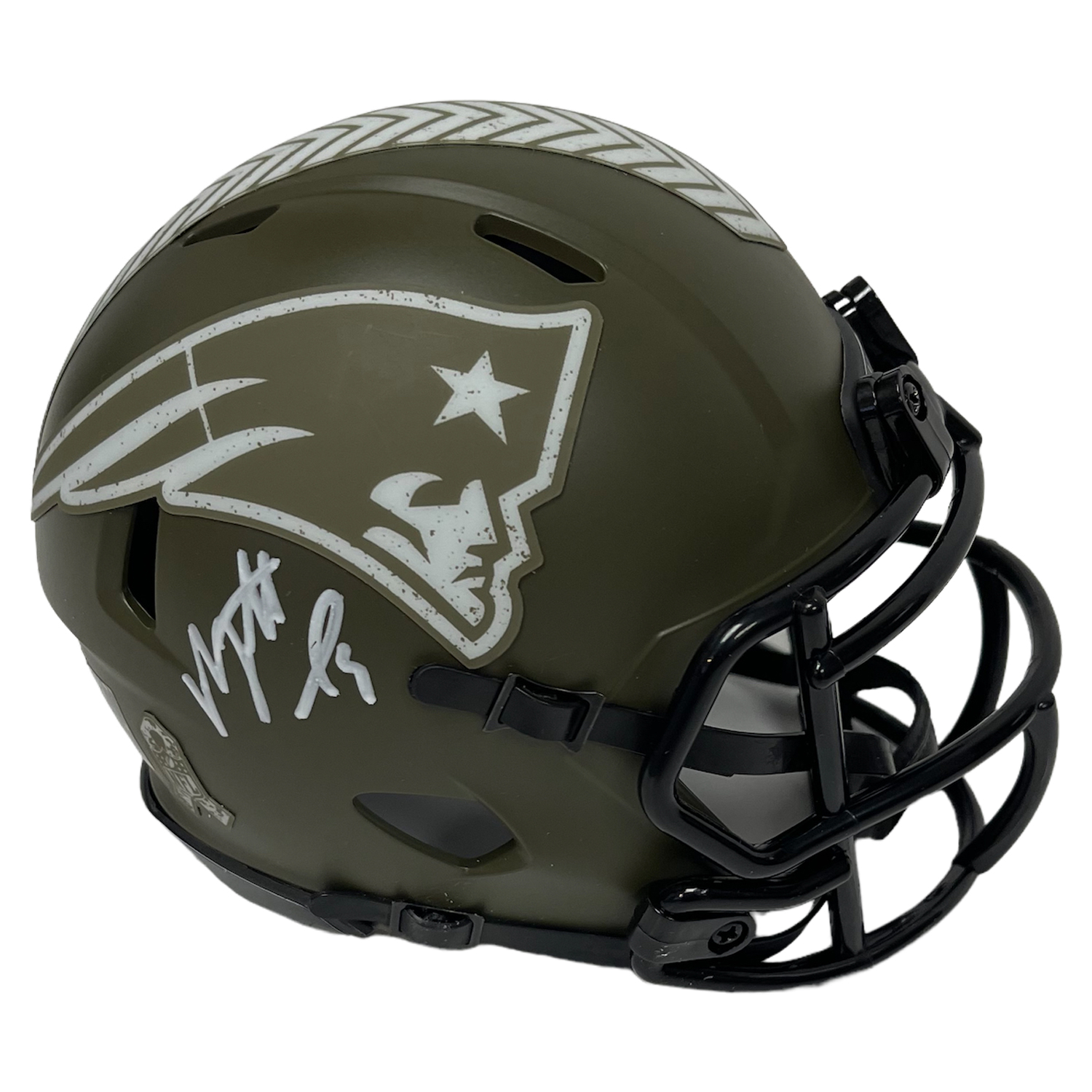 Tom Brady Autographed New England Patriots Salute to Service Speed  Authentic Helmet