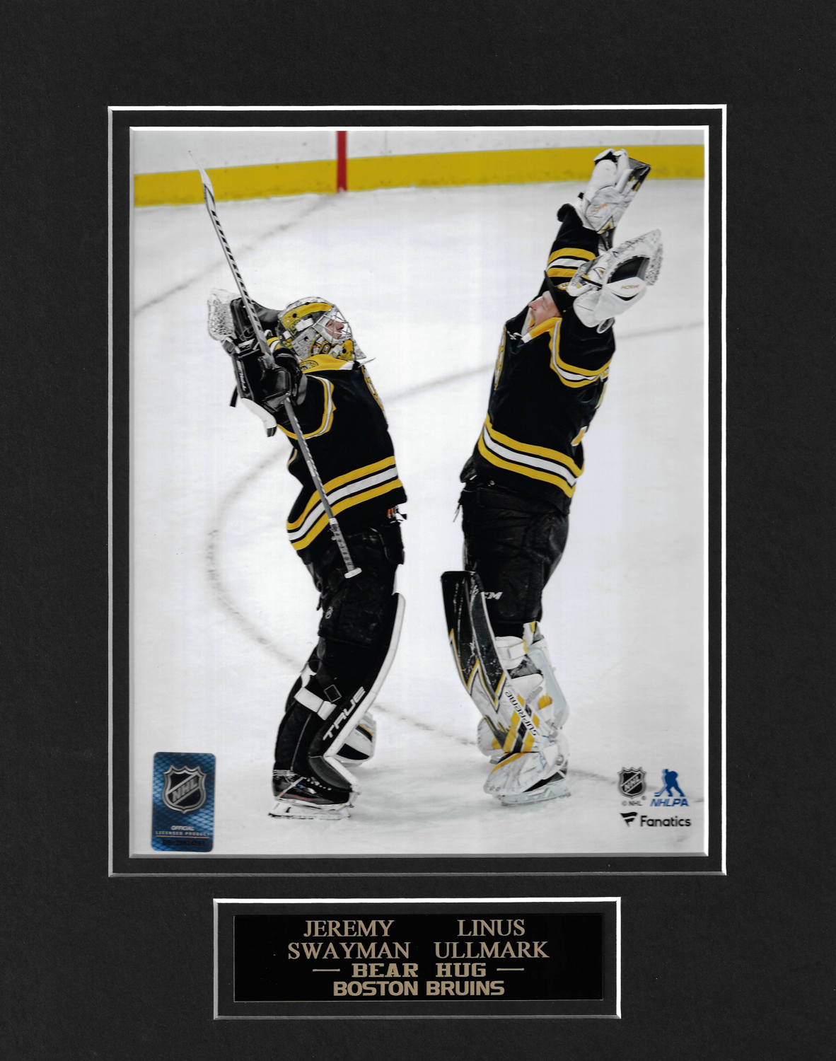 Linus Ullmark Boston Bruins Autographed Fanatics Authentic 16 x 20 Black  Jersey Glove Save Photograph