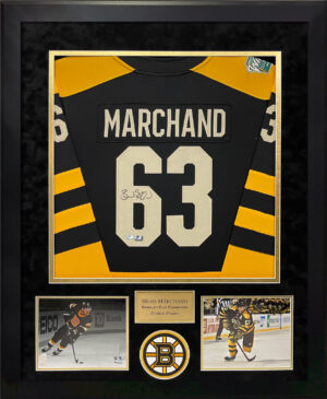Brad Marchand and David Pastrnak Dual Signed / Autographed Lake