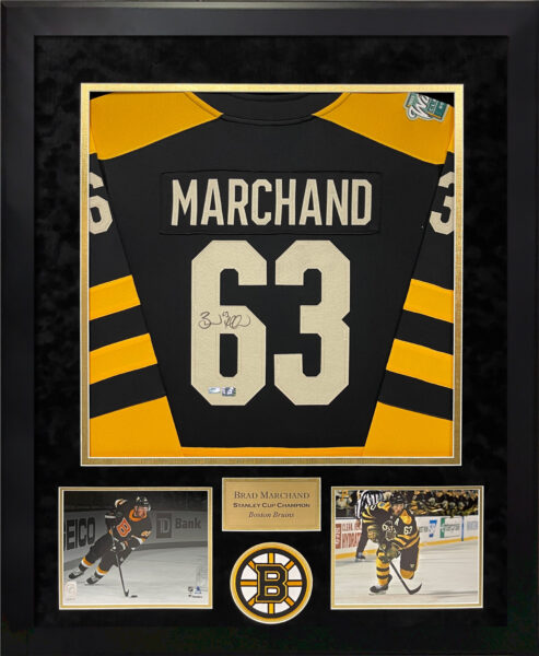 Brad Marchand Autograph 2023 Winter Classic Jersey Framed 37x45 - New ...