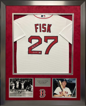 Framed Carlton Fisk Boston Red Sox Autographed 16 x 20 1975 World Series Home Run Photograph