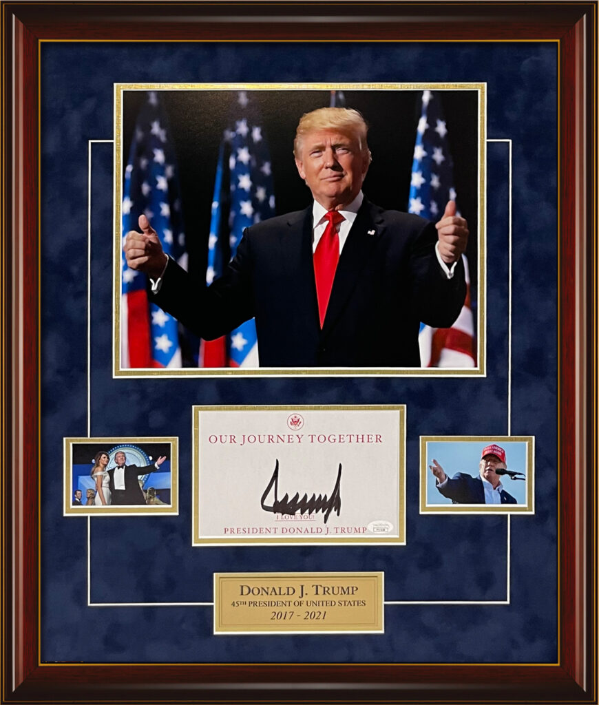 Donald Trump Autograph President Photo Collage 23x27 JSA Authentication