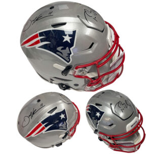 Tom Brady Rob Gronkowski & Julian Edelman New England Patriots Autographed  Duke Football