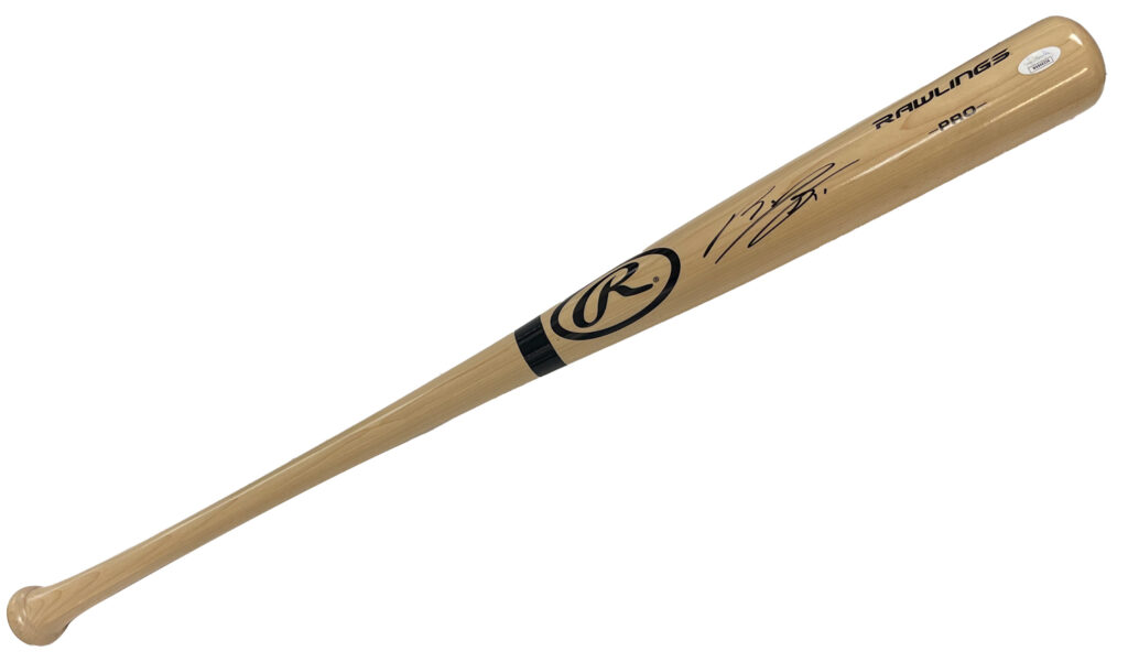 Rafael Devers Autograph Bat, Blonde - New England Picture